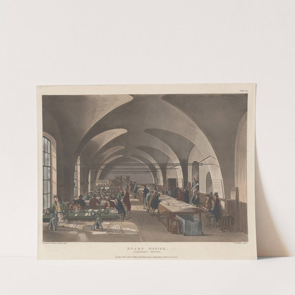 Stamp Office, Sommerset House (1809) by Thomas Rowlandson