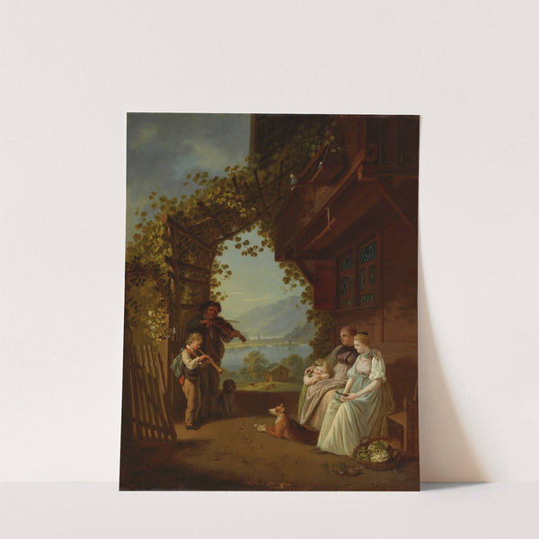 Ständchen eines Geigers und eines Flötenbläsers (1800) by Franz Niklaus König