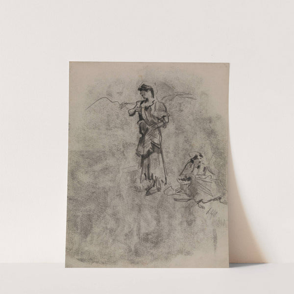 Standing an Sitting Gypsy Woman by James Ensor