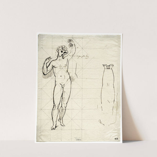 Standing Bacchus with grapes by David Humbert de Superville