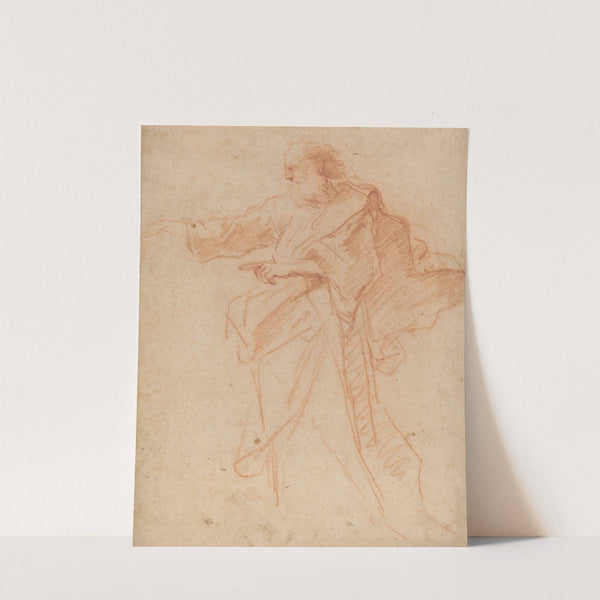 Standing Bearded Man Pointing Toward the Left (mid 17th century) by Italian School