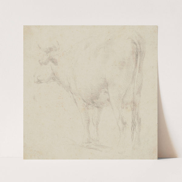 Standing cow to the left by Johann Heinrich Roos