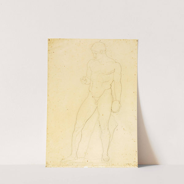 Standing Discus Thrower (Vatican no. 615), front view (ca. 1849-1853) by William Page