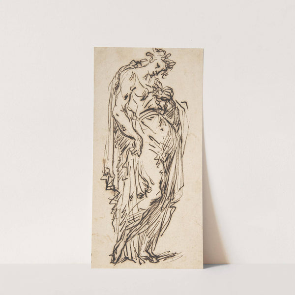 Standing Draped Female Figure by Domenico Gargiulo