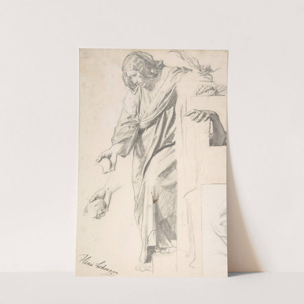 Standing Draped Female Figure by Henri Lehmann