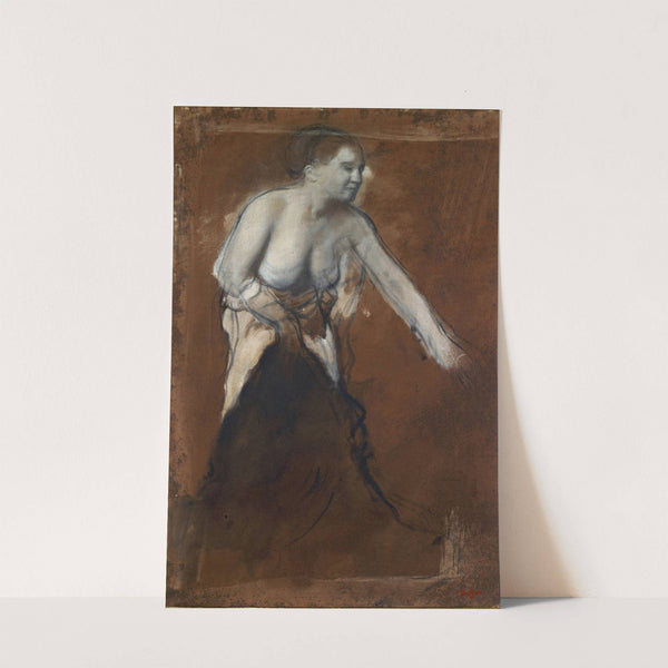 Standing Female Figure with Bared Torso (Young Woman at Her Toilette) (1866-1868) by Edgar Degas