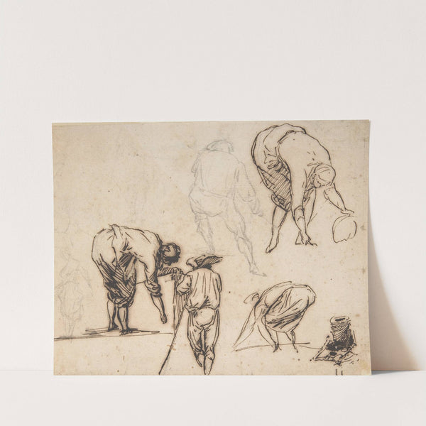 Standing Figure and Figures Bending Over by Domenico Gargiulo