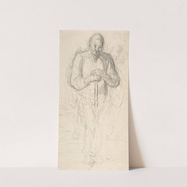 Standing Figure of a Man with a Staff (1825–79) by Honoré Daumier