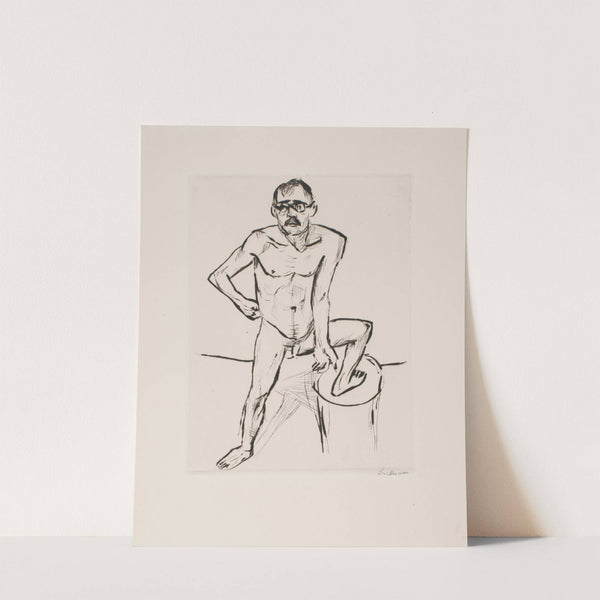 Standing Male Nude with Glasses (1919) by Max Beckmann