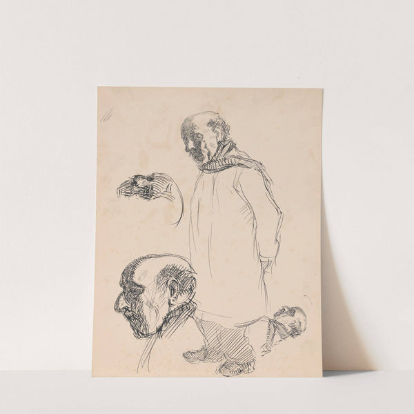 Standing Man and Two Heads by Jules Schmalzigaug