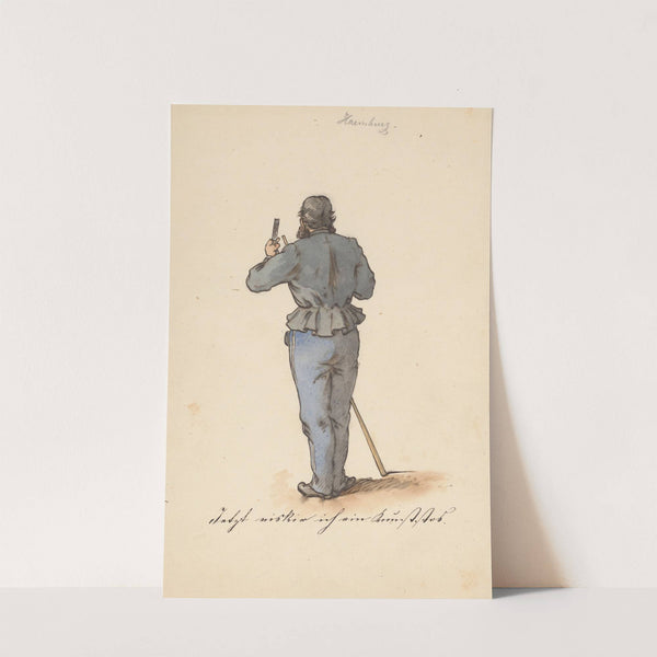 Standing Man from the Back by Friedrich Carl von Scheidlin