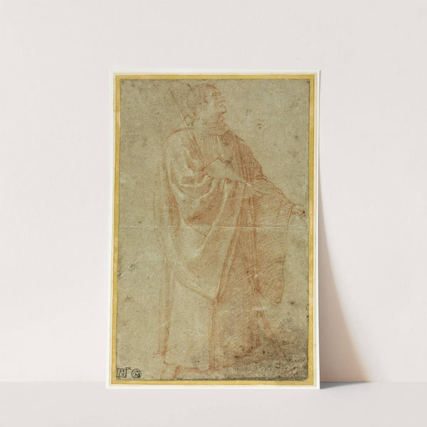 Standing Monk Holding a Book and Staff by Bartolomeo Cesi