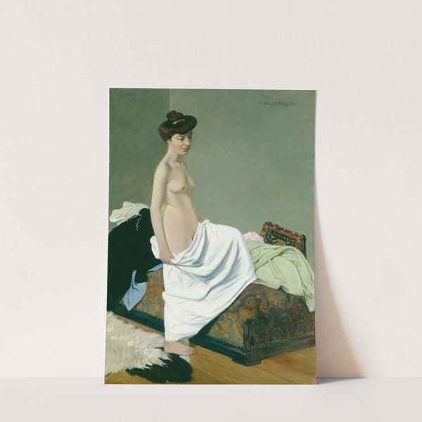 Standing Nude Holding Gown on Her Knee (1904) by Félix Vallotton