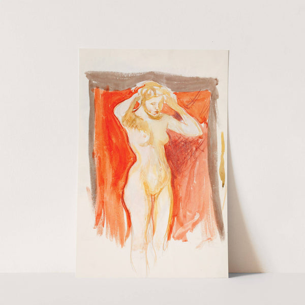 Standing nude model by Magnus Enckell