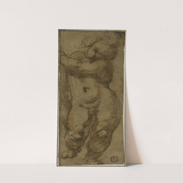Standing Putto Seen from the Front; Study for the Virgin in Glory with Saints Petronius, Dominic, and Peter Martyr (1570-75) by Bartolomeo Passarotti