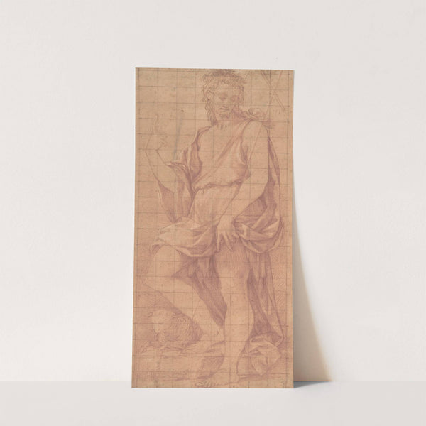 Standing Saint John the Baptist with The Lamb by Girolamo Macchietti