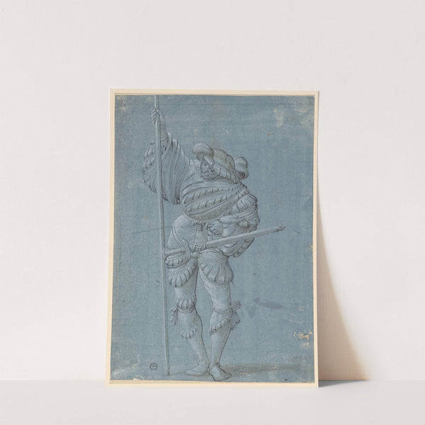 Standing warrior with a spear by Hans Rudolf Manuel