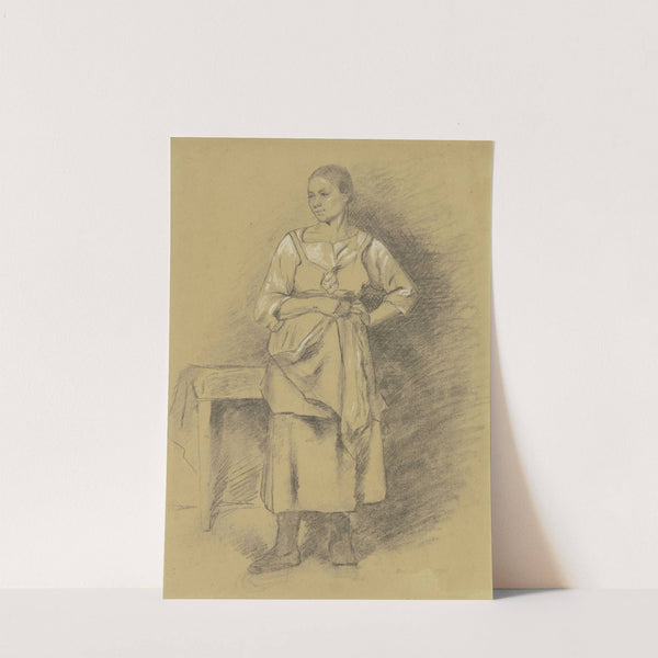 Standing woman by Anton Burger