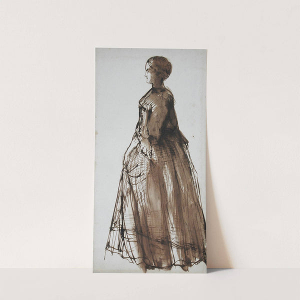 Standing Woman, Facing Left (circa 1850) by Dante Gabriel Rossetti