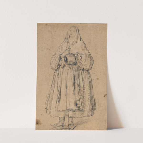 Standing Woman Holding a Muff, Turned Slightly to the Left by Pietro Longhi