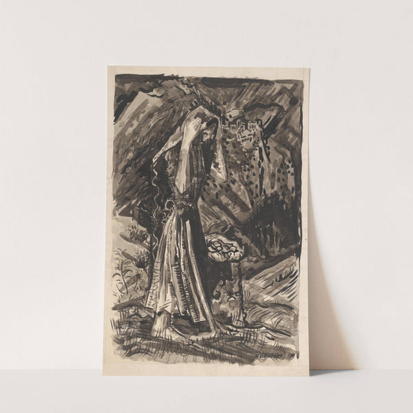 Standing Woman with a Bag of Potatoes by Arnold Peter Weisz-Kubínčan