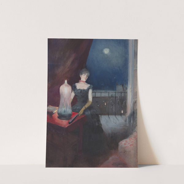 Standing Woman With A Fan (probably 1880-1890) by Jean-Louis Forain