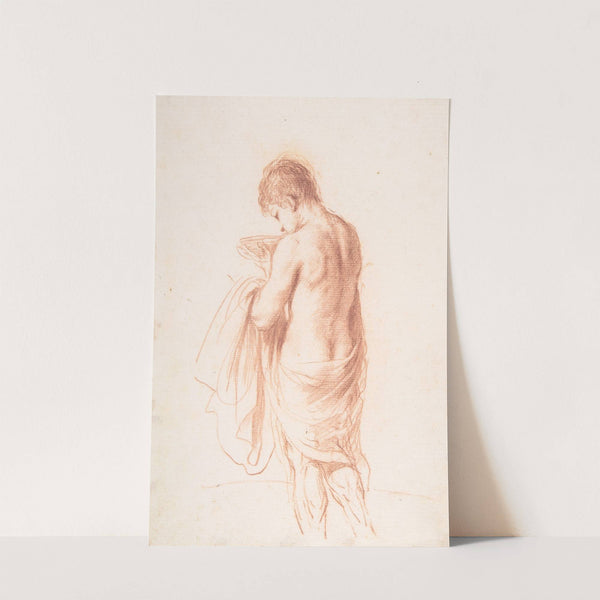 Standing Youth Seen from Behind Holding a Bowl by Guercino
