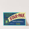 Star-Pak Vegetables and Fruits Label (1930-1950)