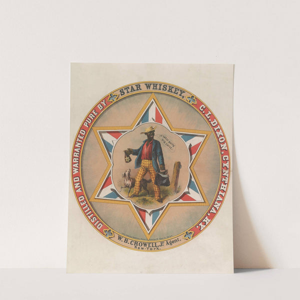 Star Whiskey Distilled and warranted pure by C.L. Dixon, Cynthiana, Ky. W.B. Crowell, Jr., agent, New-York (1859) by Robertson, Seibert & Shearman.