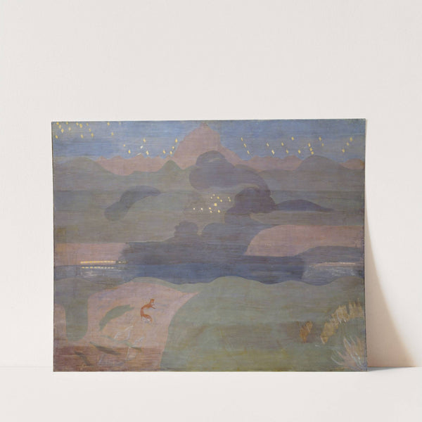 Starry Night above Lake Walen by Otto Meyer-Amden