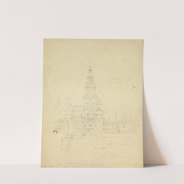 State House from Walnut St. by John Rubens Smith