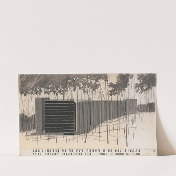 State University of New York at Cortland, Parking structure, Northwest elevation (1969) by Victor Alfred Lundy