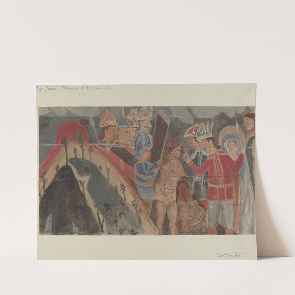 Station of the Cross No. 10 - Jesus is Stripped of His Garments by Geoffrey Holt