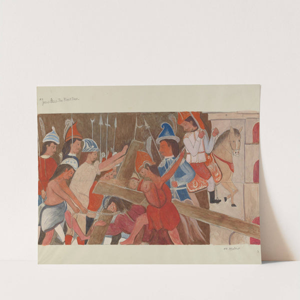 Station of the Cross No. 3 - Jesus Falls the First Time by William Herbert