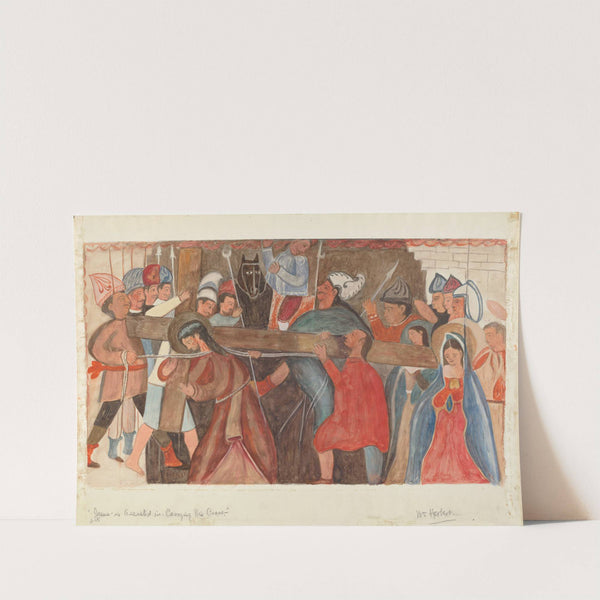 Station of the Cross No. 5 - Jesus is Assisted in Carrying His Cross by William Herbert