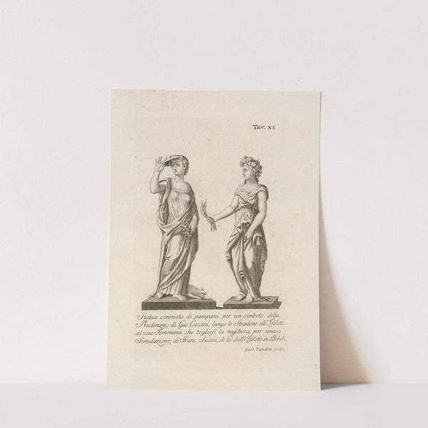 Statua coronata di pampani, per un simbolo della Prudenza; di Gio. Caccini, lungo lo Stradone all'Isolotto by Gaetano Vascellini