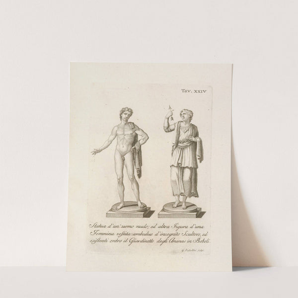 Statua d'un'uomo nudo; ed altra Figura d'una Femmina vestita by Gaetano Vascellini