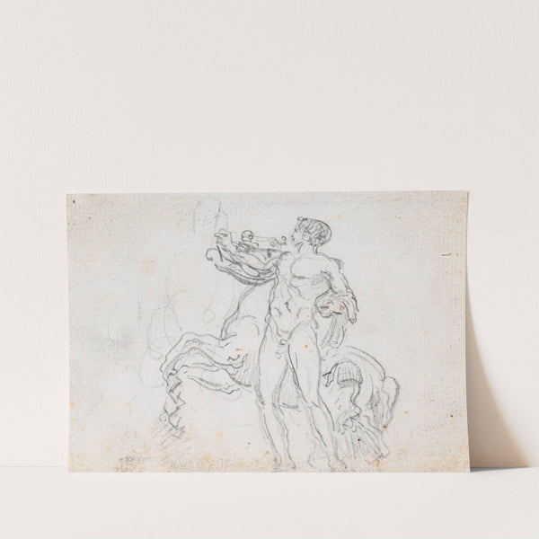 Statue of Alexander and Bucephalus (recto) (probably c. 1754-1765) by Hubert Robert