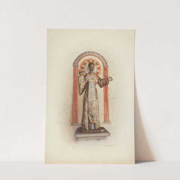 Statue of Santo (probably St. Dominic) by Juanita Donahoo