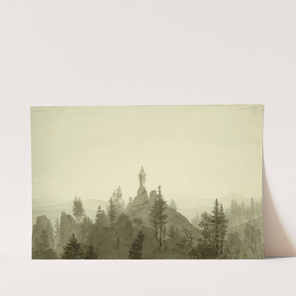 Statue of the Madonna in the Mountains by Caspar David Friedrich