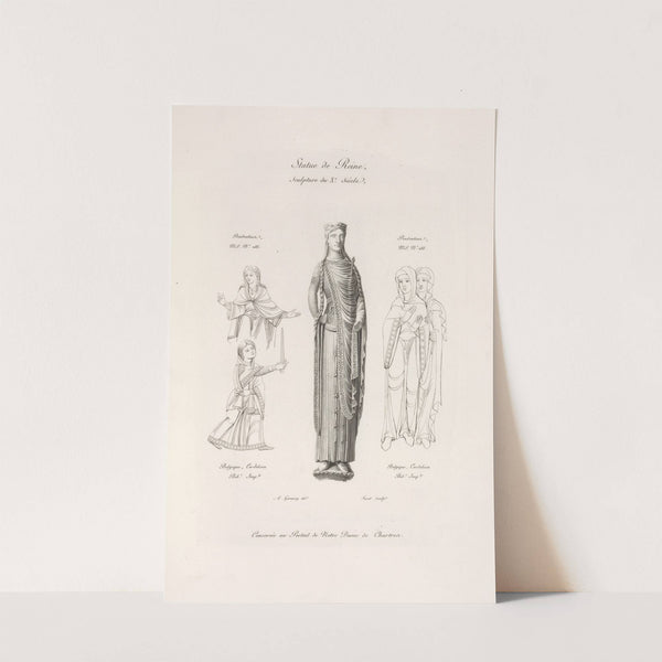 Statues de reine. Sculpture du Xe. siècle. by Nicolas Xavier Willemin