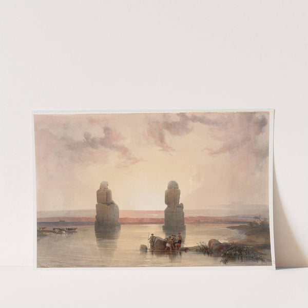 Statues of Memnon at Thebes, during the inundation. (1846-1849) by David Roberts