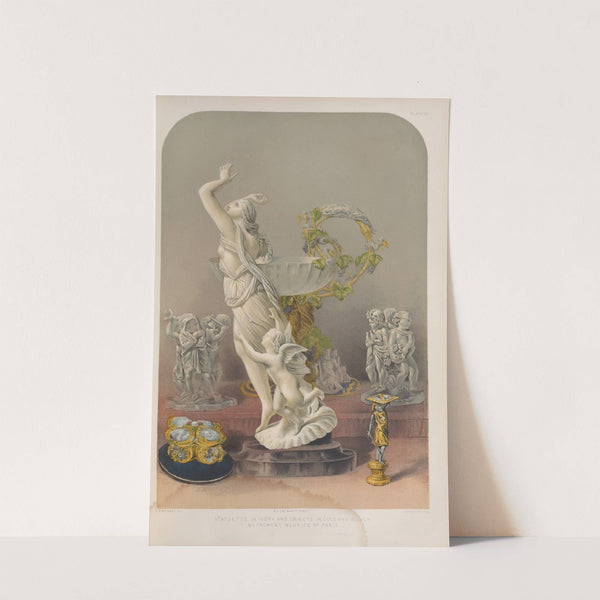 Statuette in ivory, and objects in gold and silver by Matthew Digby Wyatt
