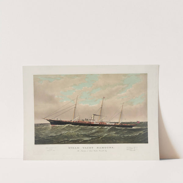 Steam yacht Namouna; the property of James Gordon Bennett, Esq. (1882) by Currier & Ives.