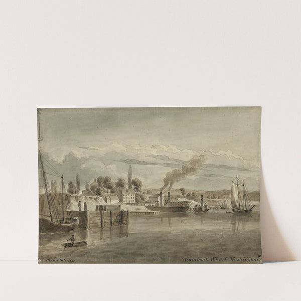 Steamboat Wharf, Washington, D.C. by Augustus Köllner