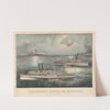 Steamboats passing at midnight; on Long Island by Currier & Ives.