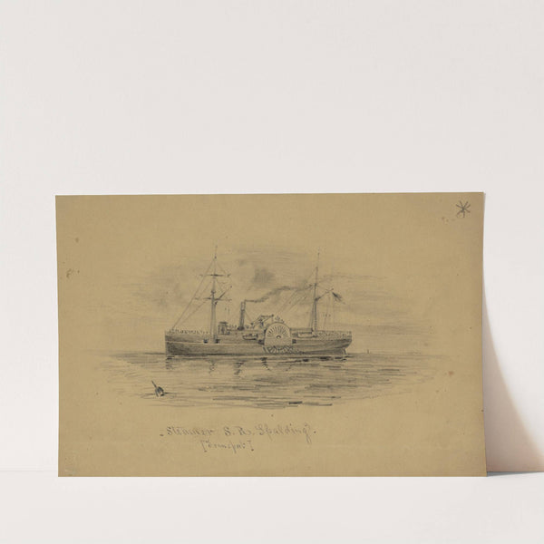 Steamer S. R. Spalding by Alfred Rudolph Waud