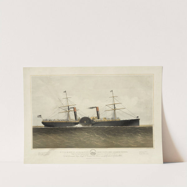 Steamship Adriatic 5,888 tons, 1350 horse power (1860) by Currier & Ives.