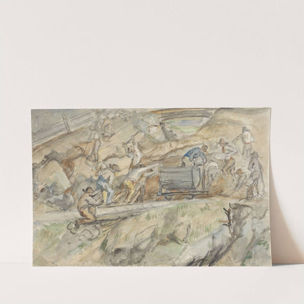 Steengroeve bij Pontresina (1869) by Jozef Israëls