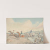 Steeplechasing; Three Riders Taking a Brook, Spectators on Right by Henry Thomas Alken